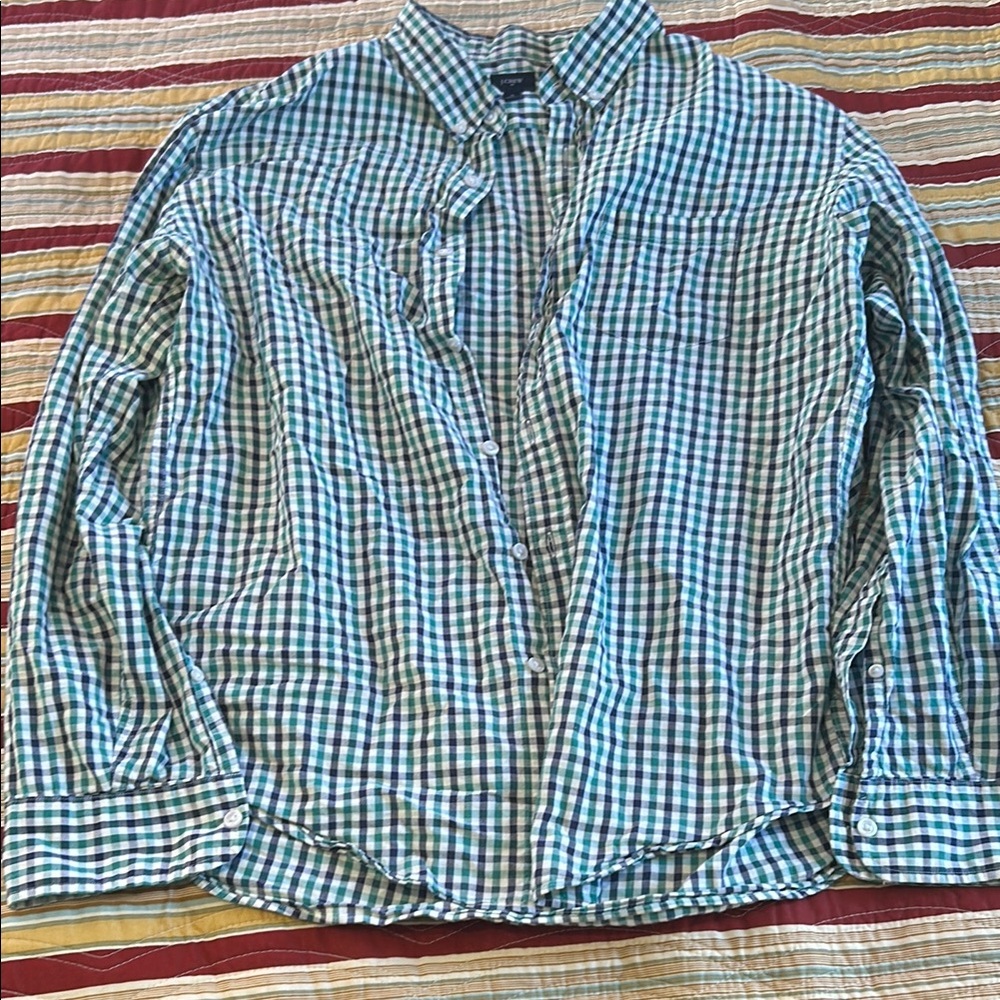 J Crew XL gingham shirt